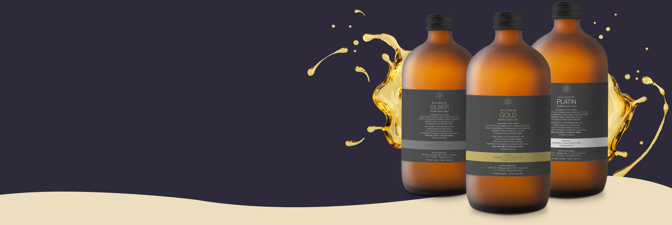 KolloideManufaktur: Kolloide Metalle Banner